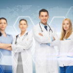 healthcare and medicine concept - young team or group of doctors